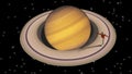 Figure skater on Saturn ring