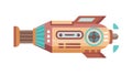 Retro Spaceship Rocket, Vintage Sci-Fi Exploration, vector design Generative AI Royalty Free Stock Photo
