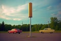 retro speaker pole at a drive-in movie Royalty Free Stock Photo