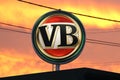 Retro spherical illuminated sign for VB beer brand