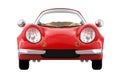 Retro sport car cartoon 3d front