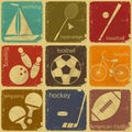 Retro sport labels Royalty Free Stock Photo