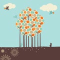 Retro Spring Design Royalty Free Stock Photo