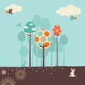 Retro Spring Design Royalty Free Stock Photo