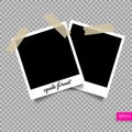 Retro square polaroid photo frame template