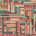 Retro square seamless pattern with grunge effect