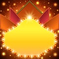 Retro stage shining banner background Royalty Free Stock Photo