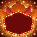 Retro stage shining banner background Royalty Free Stock Photo