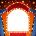 Retro stage shining banner background Royalty Free Stock Photo