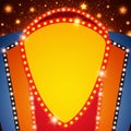 Retro stage shining banner background Royalty Free Stock Photo