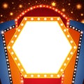 Retro stage shining banner background Royalty Free Stock Photo