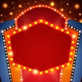Retro stage shining banner background Royalty Free Stock Photo