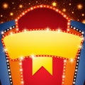 Retro stage shining banner background Royalty Free Stock Photo