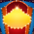 Retro stage shining banner background Royalty Free Stock Photo