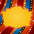 Retro stage shining banner background Royalty Free Stock Photo