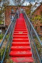 Retro Staircase to third story in Prescott Arizona Royalty Free Stock Photo