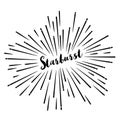 Retro Star burst vector Royalty Free Stock Photo