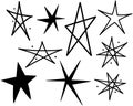 Retro Stars 10 Royalty Free Stock Photo