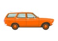 Retro station wagon car. Royalty Free Stock Photo