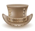 retro steampunk style hat vector illustration Royalty Free Stock Photo