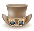 retro steampunk style hat vector illustration Royalty Free Stock Photo