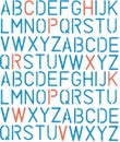 Retro stencil alphabet seamless pattern