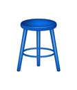 Retro stool in blue design