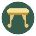 Retro stool, icon