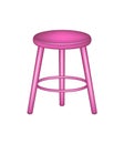 Retro stool in pink design