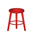 Retro stool in red design