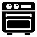 Retro stove icon, simple style