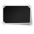Retro straight edges photo frame with one not fixed corner in photo album isolated on white background Royalty Free Stock Photo