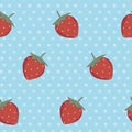 Retro strawberry pattern Royalty Free Stock Photo