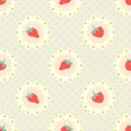 Retro strawberry pattern. Royalty Free Stock Photo