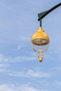 Retro Street Lamp in Sunshine Day, Closeup