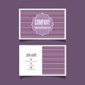 Retro striped business card design Royalty Free Stock Photo