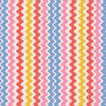 Retro striped wavy seamless pattern. 70s style abstract psychedelic waves flowing simple design. Summer wavy stripes Royalty Free Stock Photo
