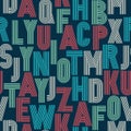 Retro stripes funky fonts pattern. Royalty Free Stock Photo