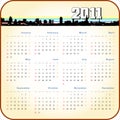 Retro style 2011 calender Royalty Free Stock Photo