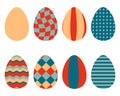 Retro style abstract Easter eggs ÃÂlipart collection. Perfect for stickers, cards, print.