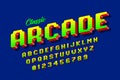 Retro style arcade games font Royalty Free Stock Photo