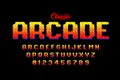 Retro style arcade games font Royalty Free Stock Photo