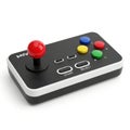Retro style arcade joystick controller with colorful action buttons Royalty Free Stock Photo