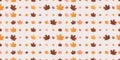 Retro Style Autumn Leaf Pattern Background Design, Rows of Many Colorful Fallen Leaves, Texure, Wallpaper Template for Web