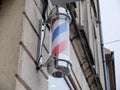 Retro style barber shop sign post lamp