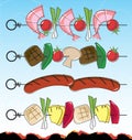 Retro-style BBQ Kebabs