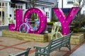 Retro style bicycles used as decorative items of interest at the luxury Kildare Village retail outlet in County Kildare Ireland