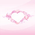 Retro Bokeh Hearts graphic with background Royalty Free Stock Photo