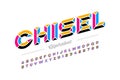 Chisel font Royalty Free Stock Photo