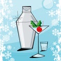 Retro-style Christmas Martini